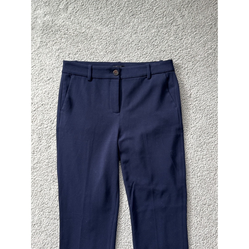 J. CREW Solid‎ Navy Blue K2916 Slim Ankle Bi-Stretch Trouser Pants Size 8 Nordie - Picture 2 of 5